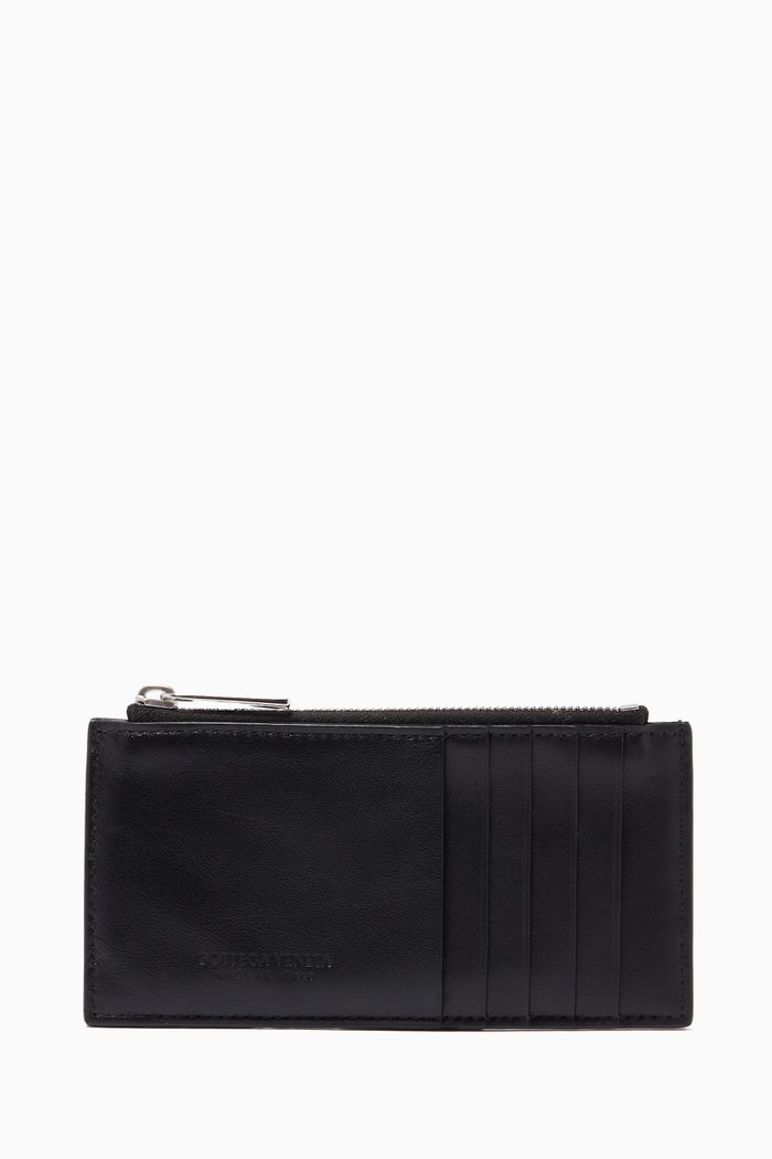 

Card Case in Intrecciato Rubber, Black