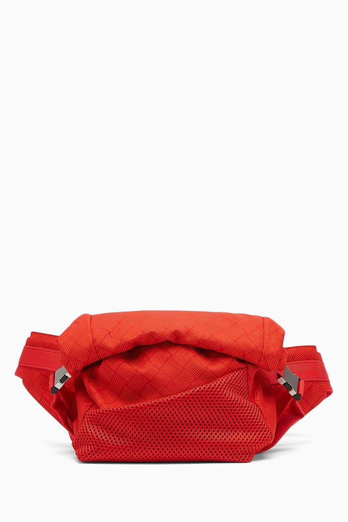 

Belt Bag in Intrecciato Jacquard Recycled Nylon, Red
