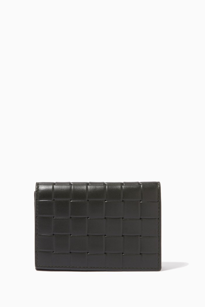 

Card Case in Grid Calfskin, Green