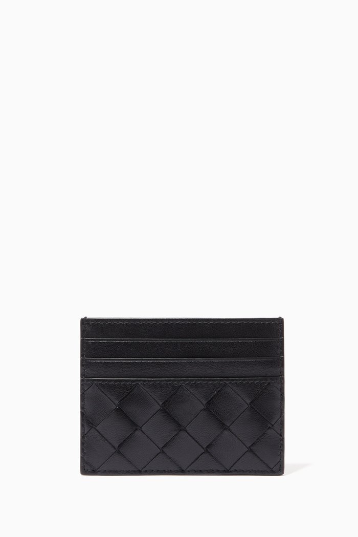 

Card Holder in Intrecciato Nappa, Black
