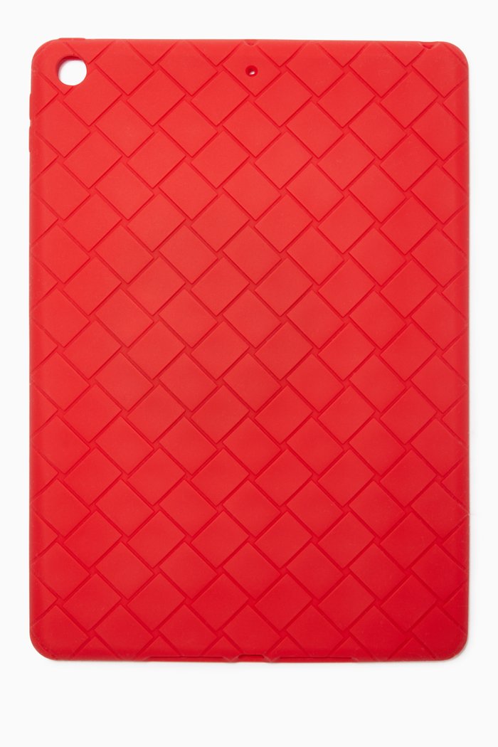 

iPad 10.2" Case in Intrecciato Rubber, Red