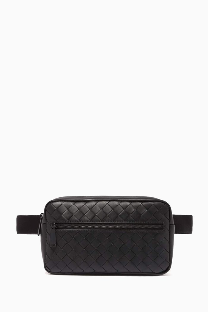 

Belt Bag in Intrecciato Calfskin, Blue