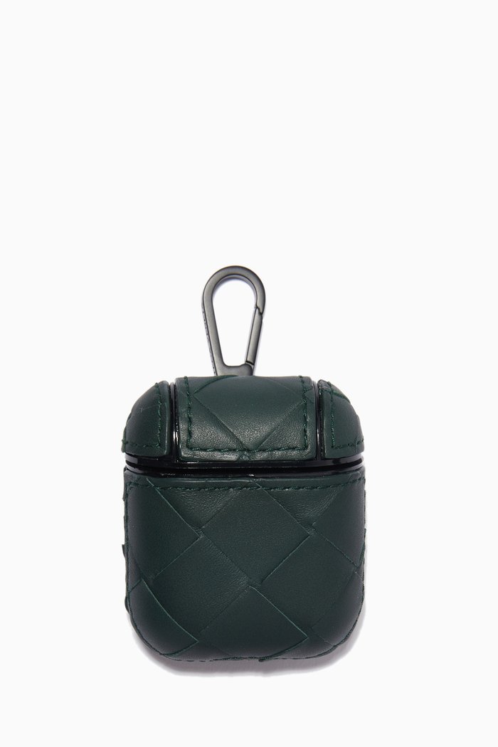 

AirPods Case in Intrecciato Nappa, Green