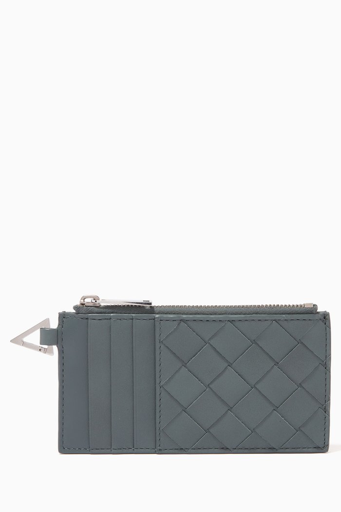 

Coin Purse in Intrecciato Calfskin, Neutral