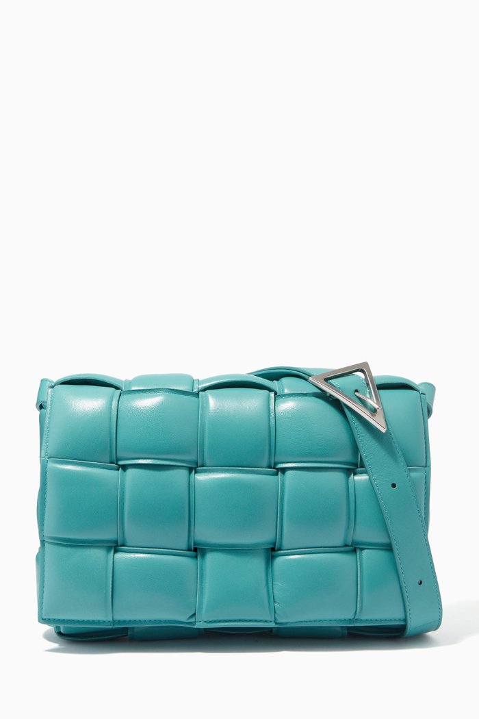 

Padded Cassette Bag in Nappa, Blue