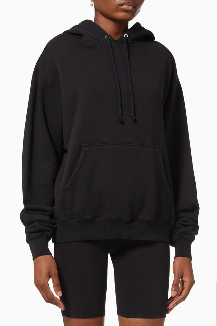 

Boyfriend Hoodie in Cotton, Black