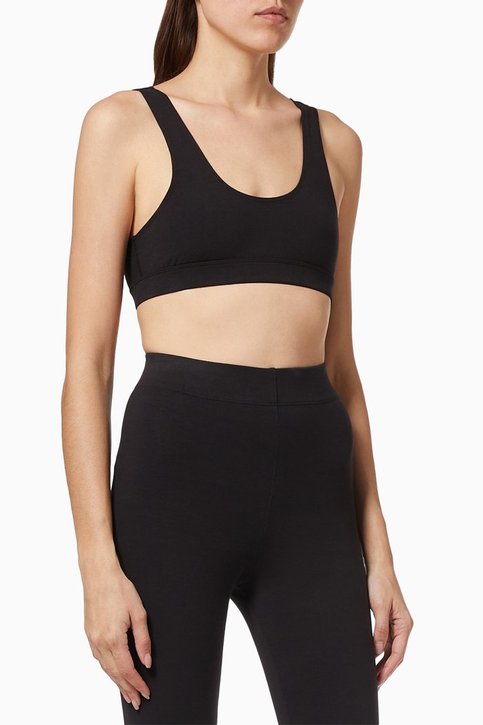 

Essential Scoop Bra in Cotton, Black