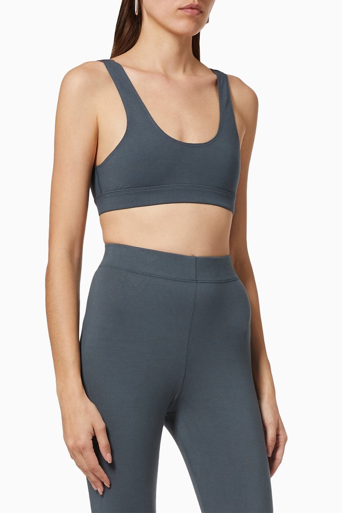

Essential Scoop Bra in Cotton, Blue
