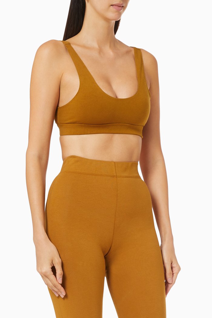 

Essential Scoop Bra in Cotton, Metallic