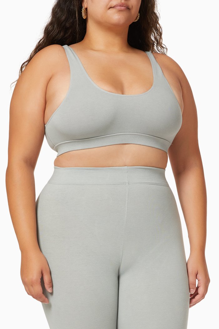 

Essential Scoop Bra in Cotton, Grey