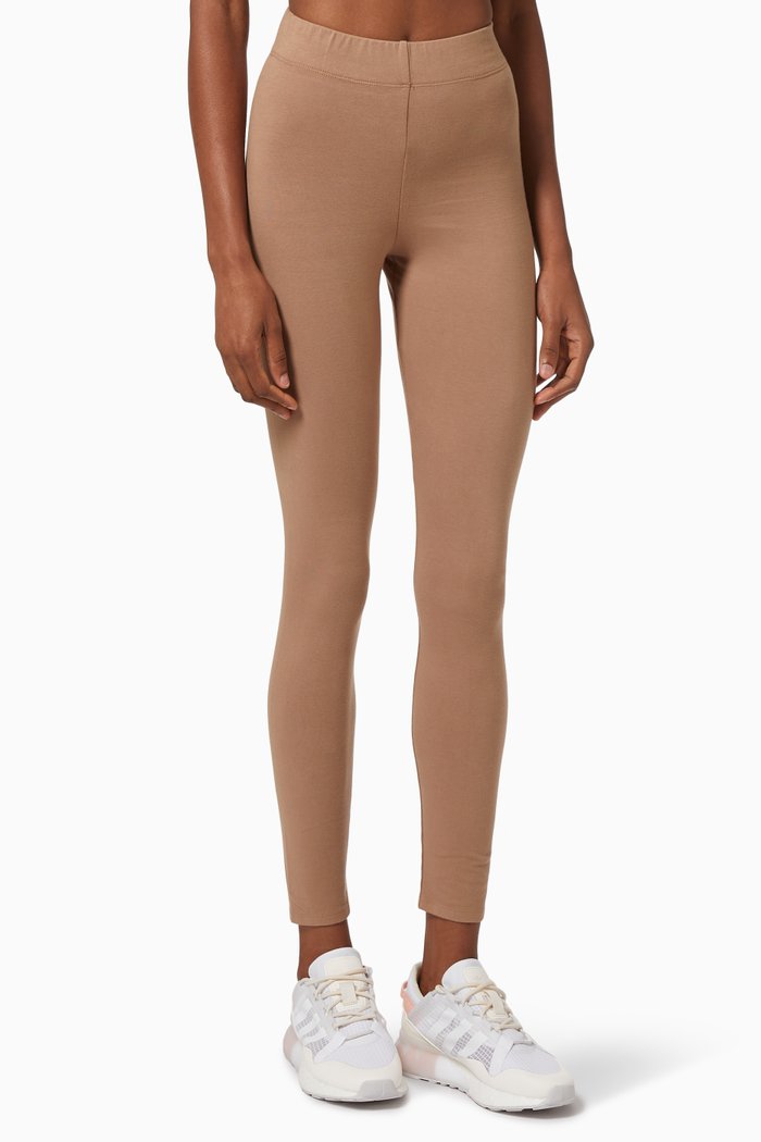 Essential Lounge Leggings in Cotton, Brown