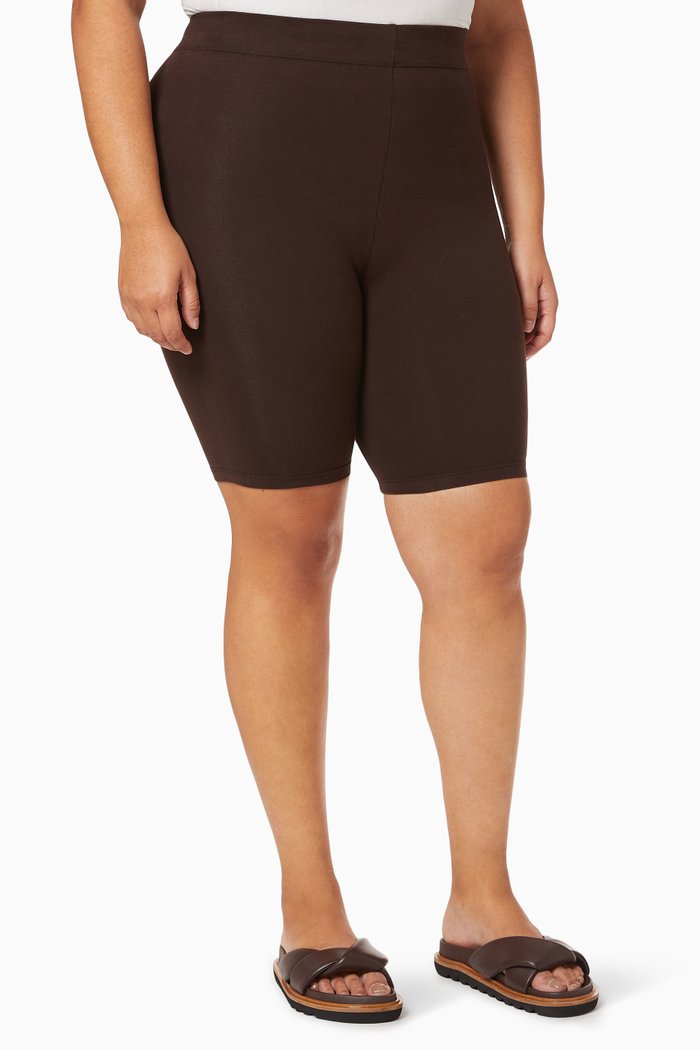 

Essential Bike Shorts in Cotton, Brown