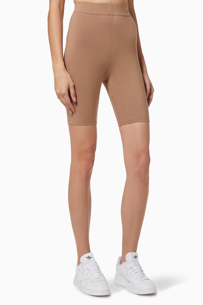 

Essential Bike Shorts in Cotton, Brown