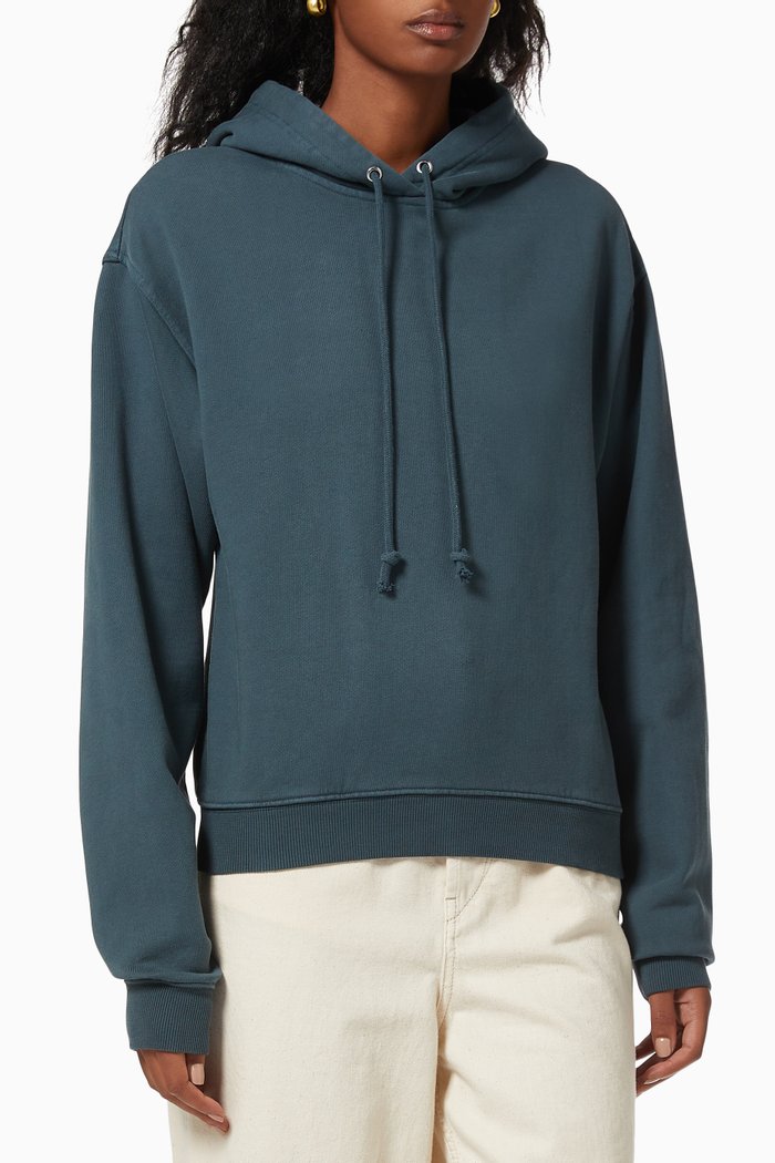 

Slim Hoodie in Cotton, Blue