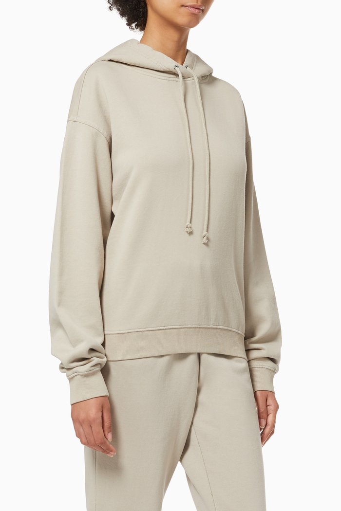 Slim Hoodie in Cotton, Neutral