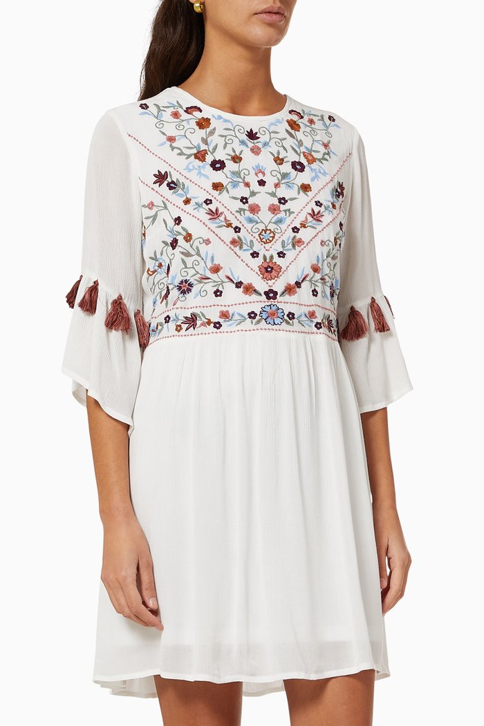 

Tassel Sleeves Tunic, White