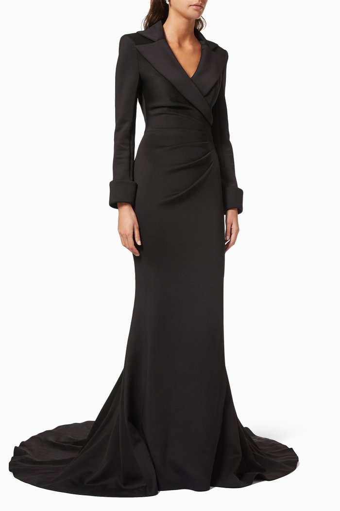 

Blazer Style Gown, Black