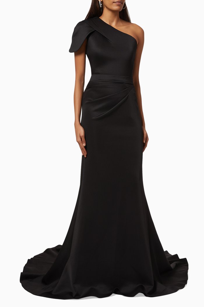 

One Shoulder Gown, Black