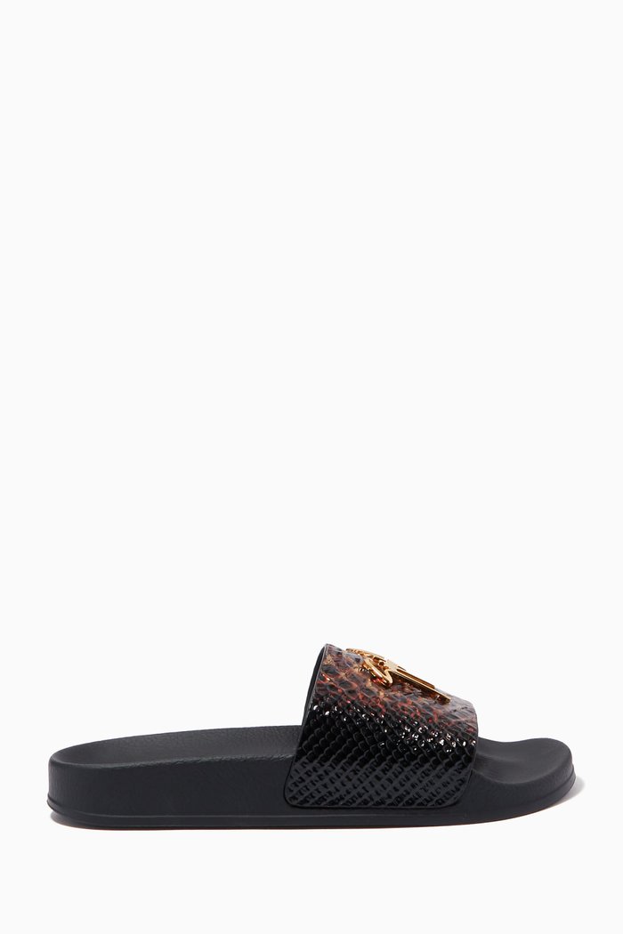

Brett Slides in Leather, Black