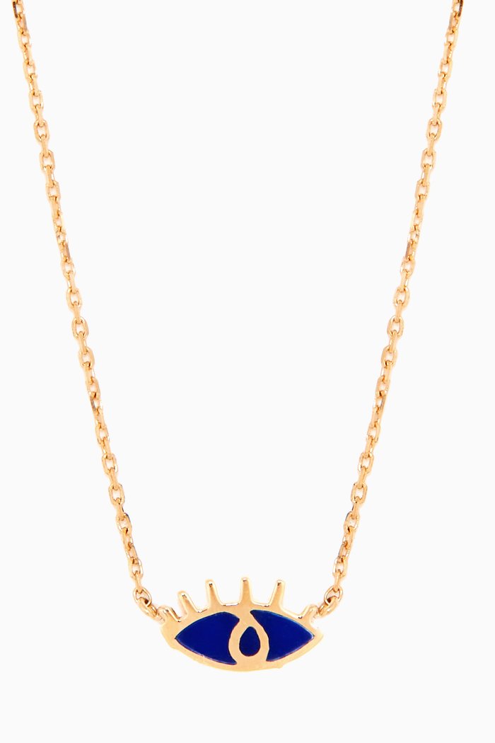 

Mina Ein/ Eye Enamel Necklace in 18kt Yellow Gold