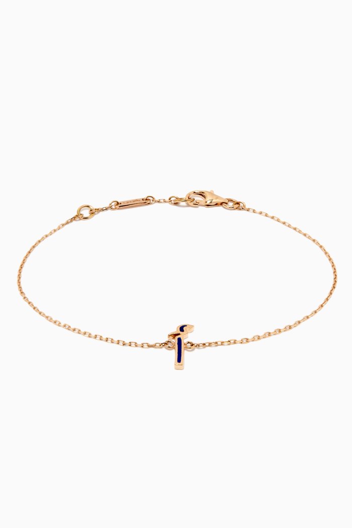 

Mina "Alef" Enamel Bracelet in 18kt Yellow Gold
