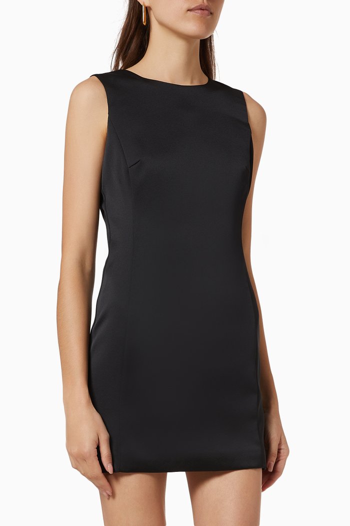

Glenda Tubino Mini Dress in Cotton, Black