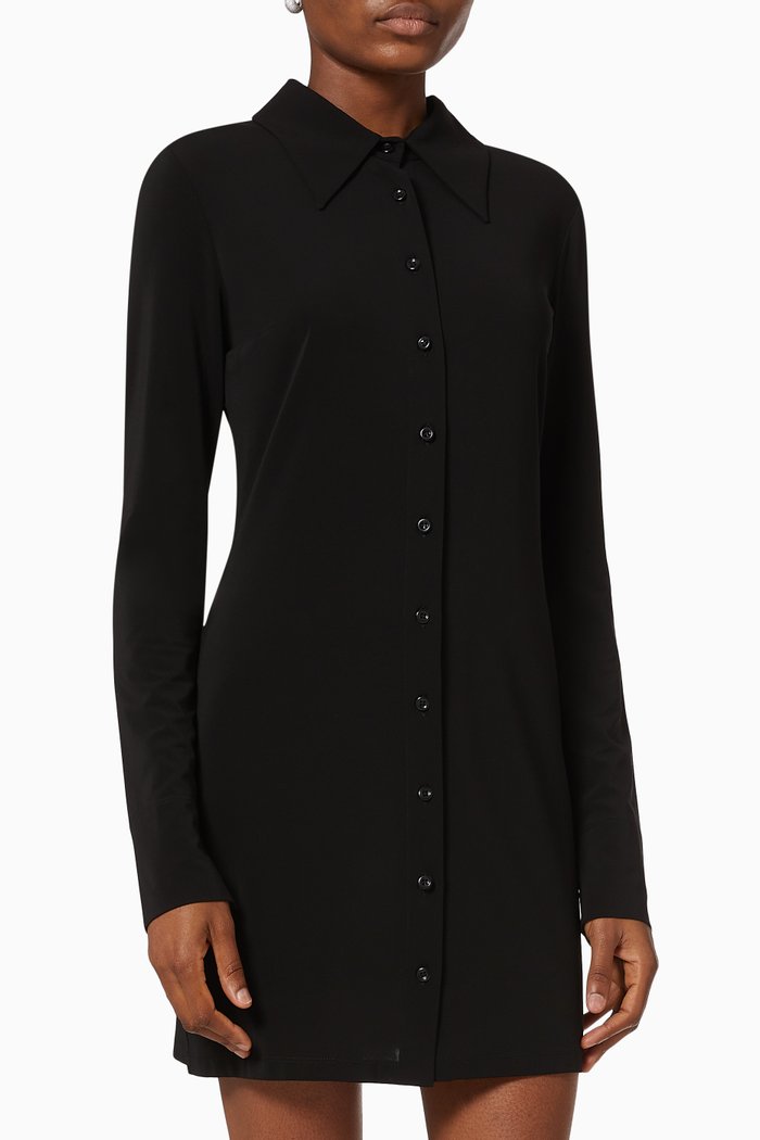 

Ginevra Chemisier Mini Dress, Black
