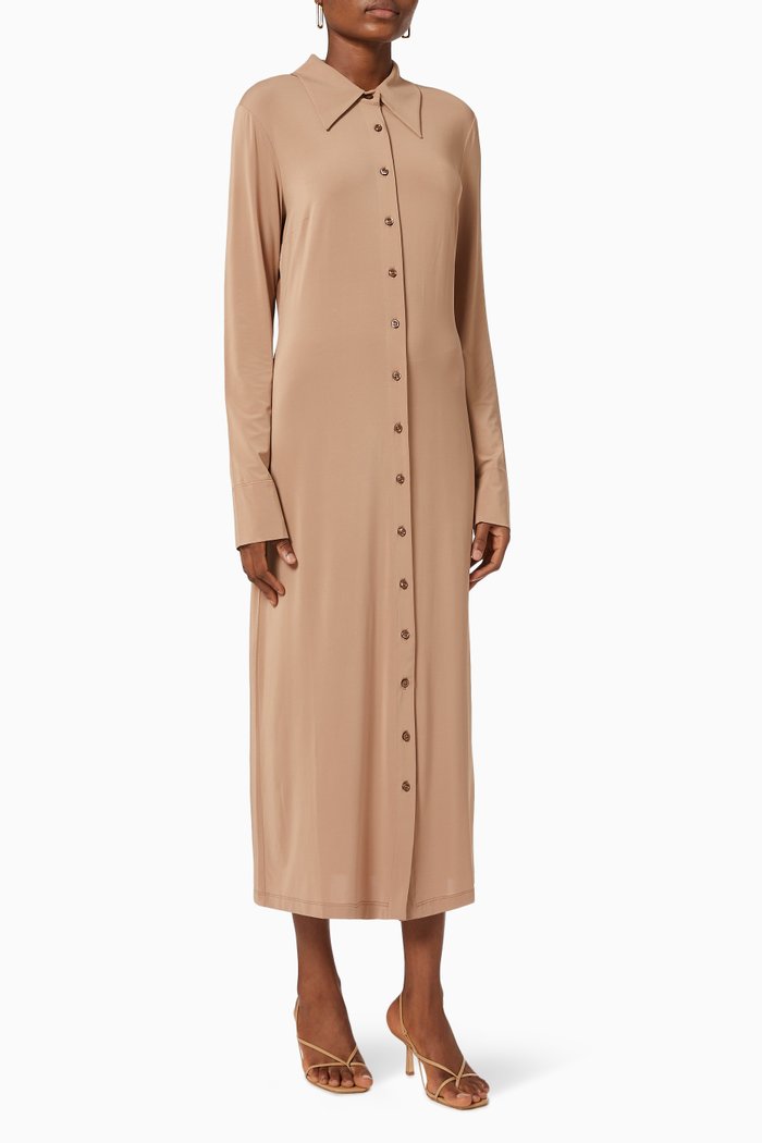 

Ginevra Chemisier Midi Dress, Neutral