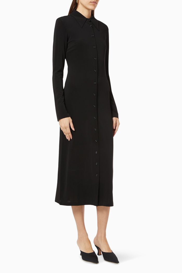 

Ginevra Chemisier Midi Dress, Black