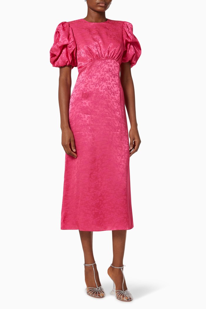 

Gloria Jacquard Midi Dress, Pink