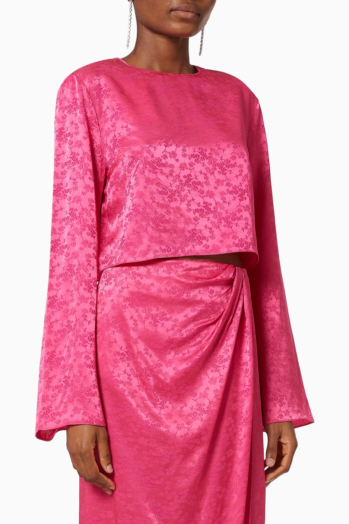 

Ginza Jacquard Top, Pink