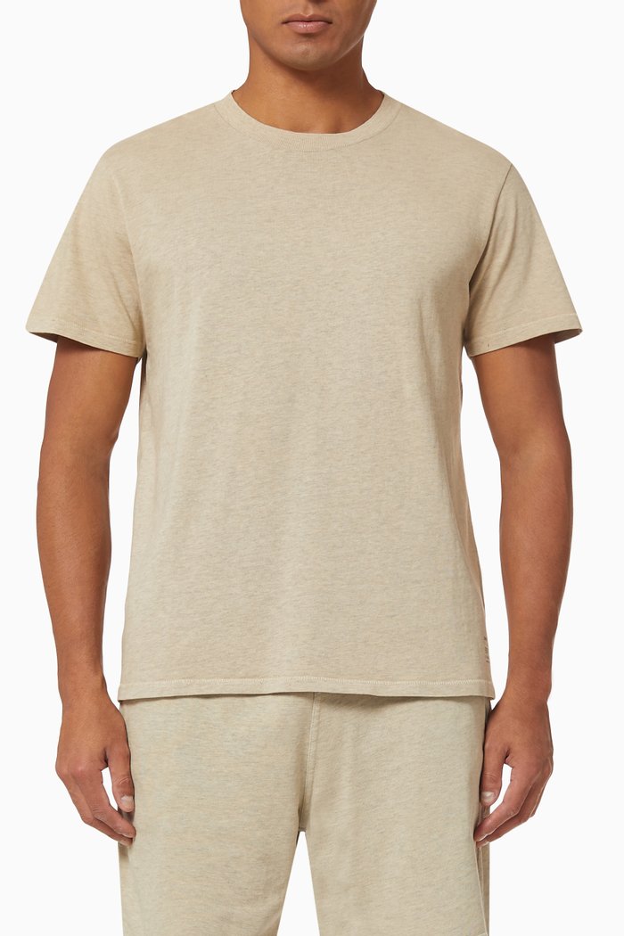 

Crewneck Tee in Garment Dyed Jersey, Neutral