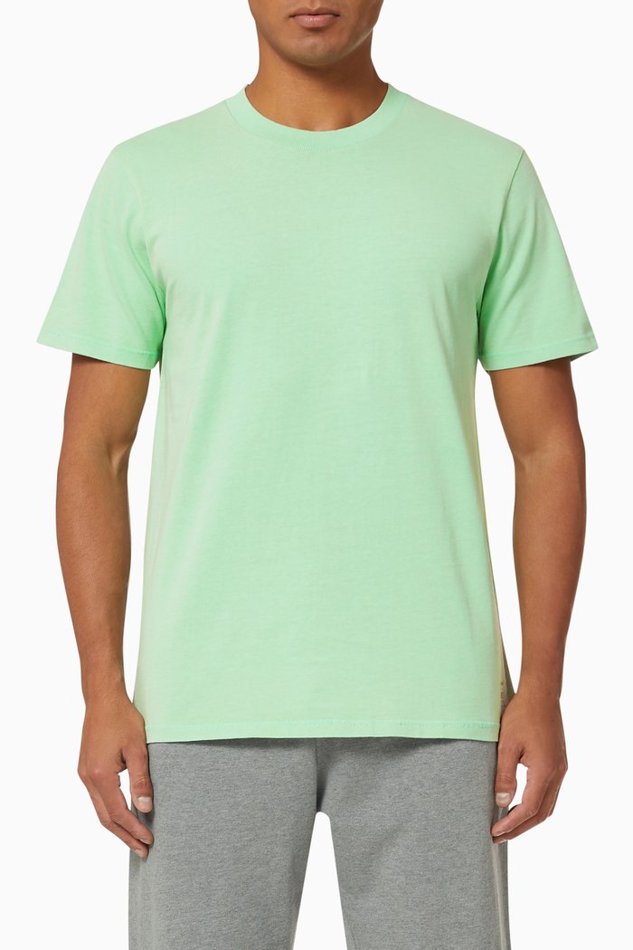 Crewneck Tee in Garment Dyed Jersey, Blue