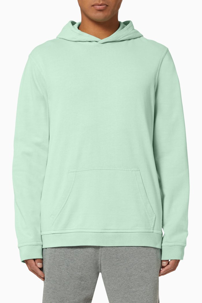 

Pullover Hoodie in Garment Dyed French Terry, Blue