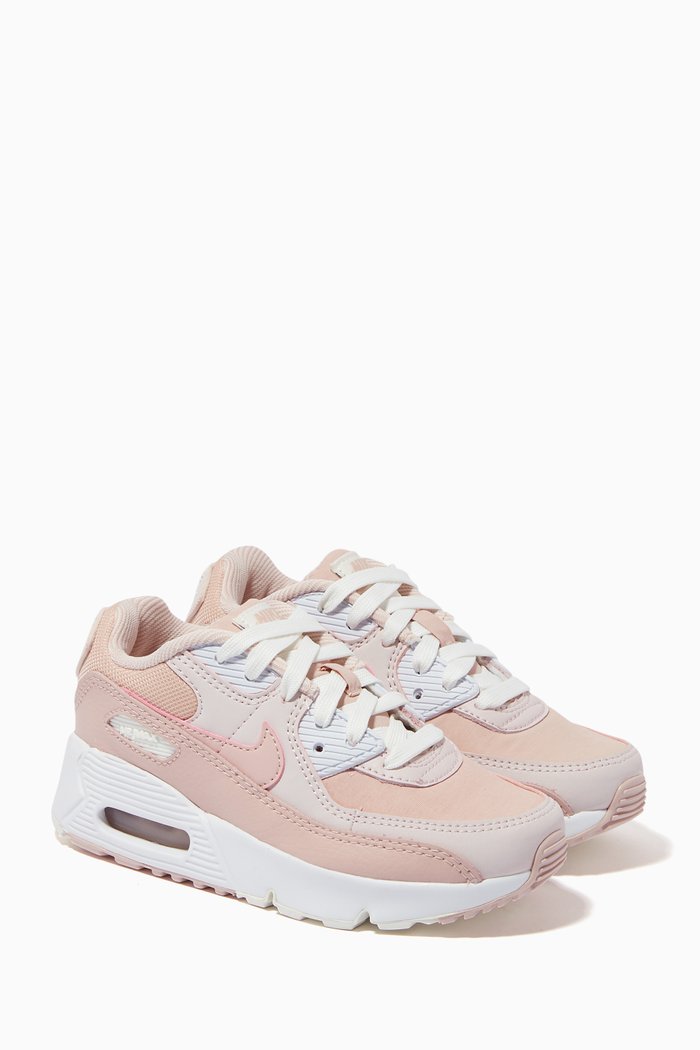 

Air Max 90 Sneakers in Leather, Pink