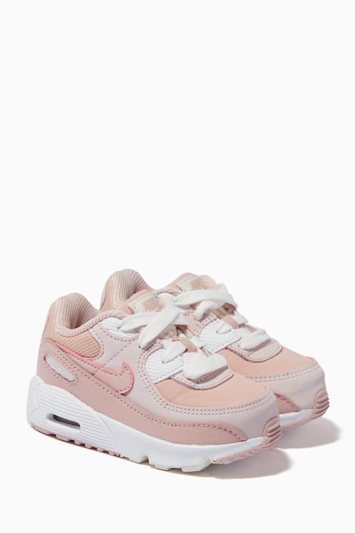 

Air Max 90 Sneakers in Leather, Pink