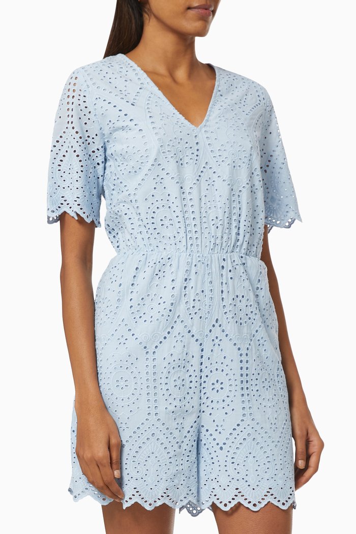 

Yasfibie Playsuit in Cotton, Blue