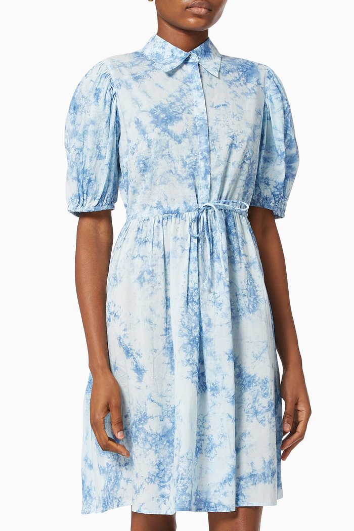 

Yasocean Dress in Organic Cotton, Blue