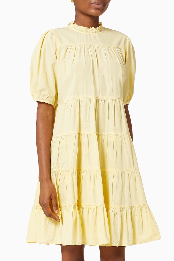 

Yasnuga Mini Dress in Organic Cotton, Yellow