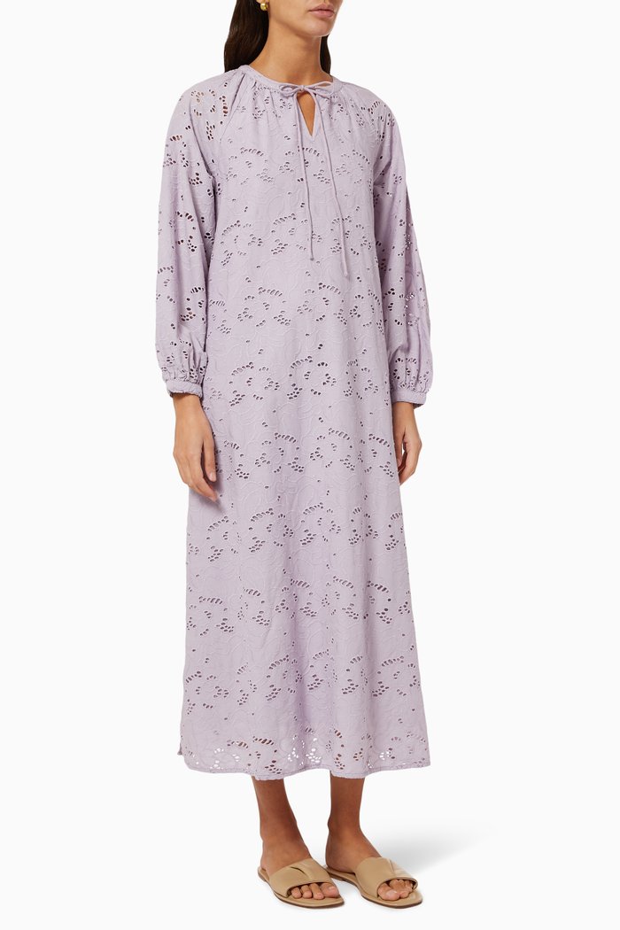 

Yastulippa Dress in Organic Cotton, Purple