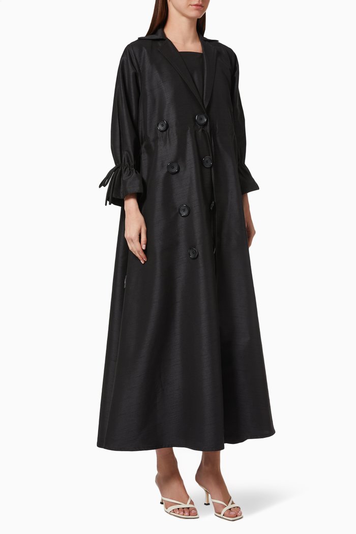 

Coat Style Abaya, Black