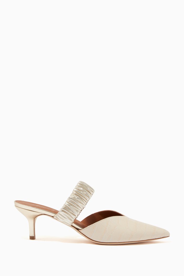 

Matilda 45 Mules in Croc-embossed Leather, Neutral
