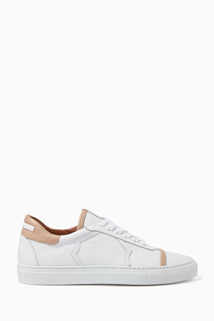 

x Ounass Musa Low Top Sneakers in Leather, White