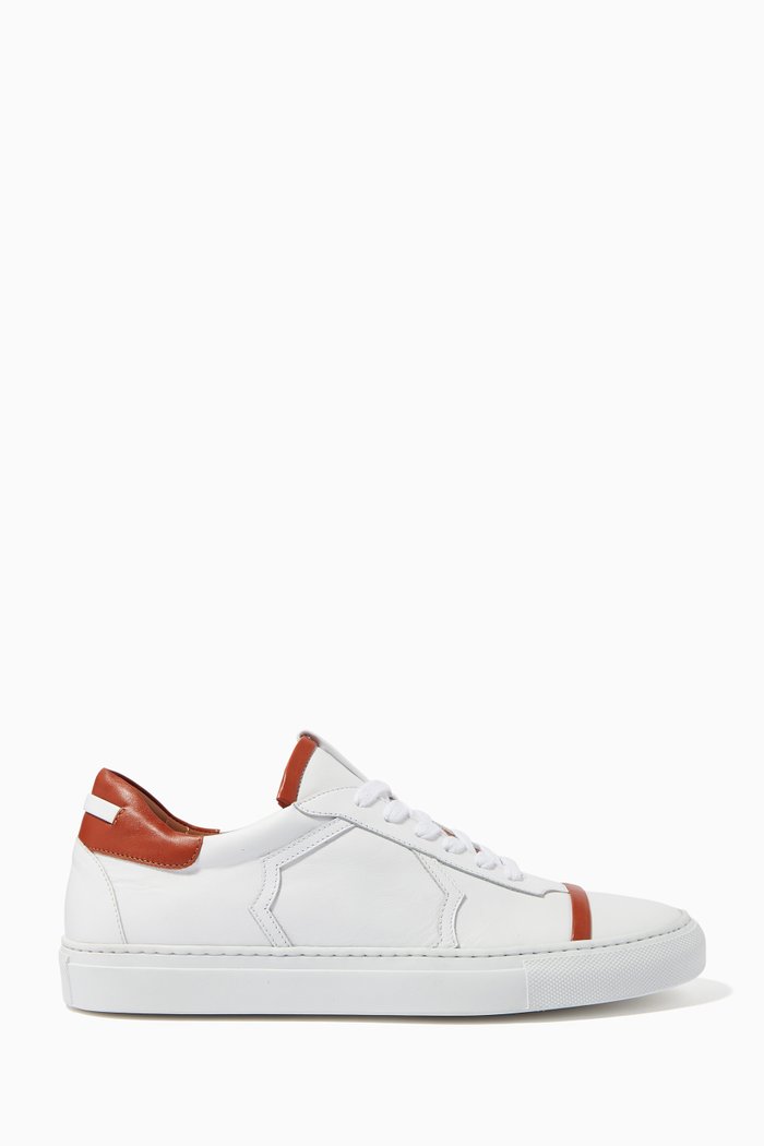 

x Ounass Musa Low Top Sneakers in Leather, White