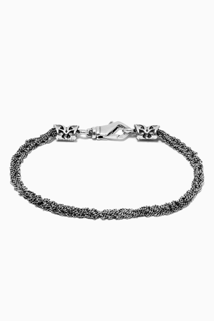 

Hand Crocheted Bracelet, Silver