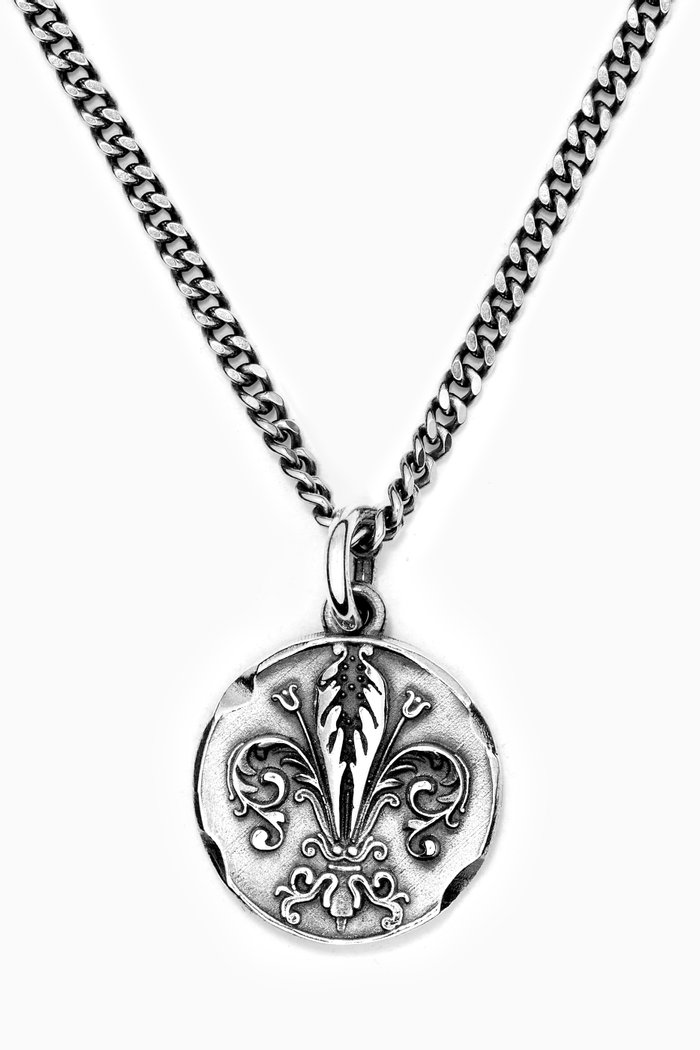 

Lily Coin Chain Necklace, Silver