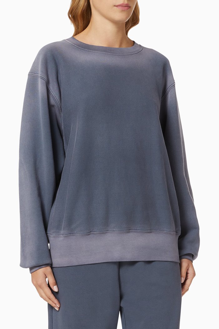 

Crop Crew Jersey Sweatshirt, Grey