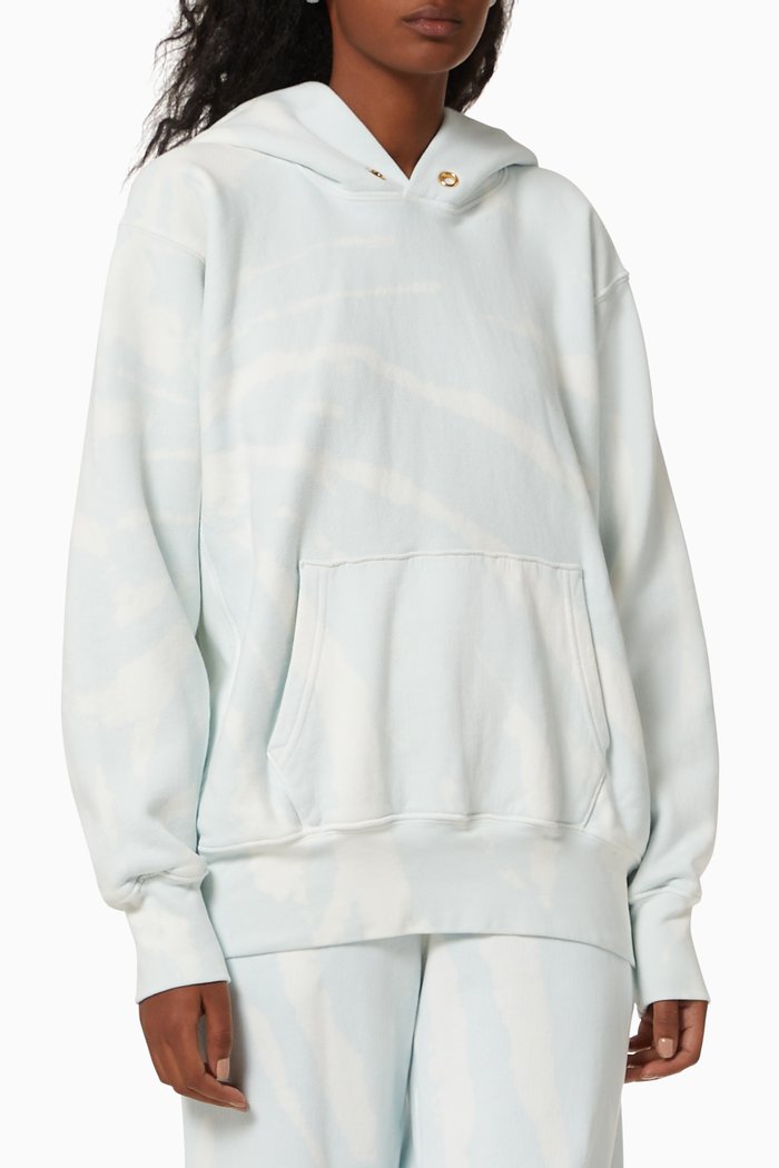 

Jersey Hoodie Sweatshirt in Cotton, Blue
