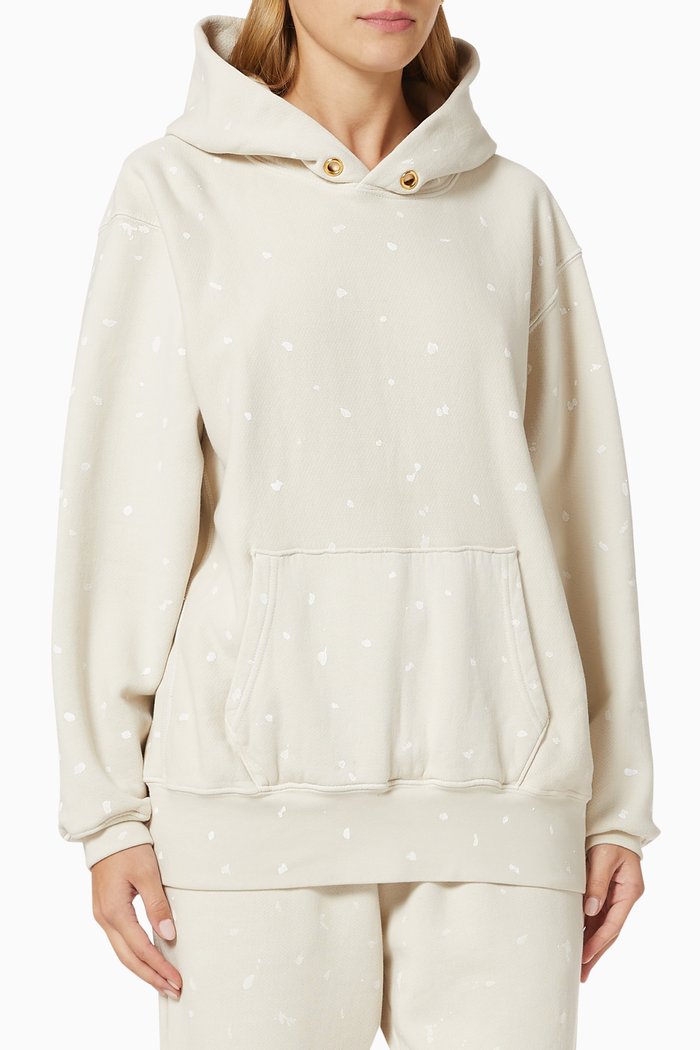 

Jersey Hoodie Sweatshirt in Cotton, Neutral