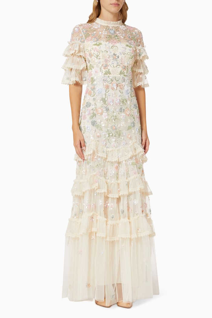 

Meadow Gown in Sequin Tulle, Neutral